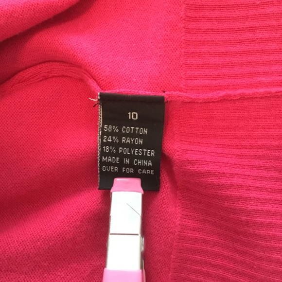 I.N. Studio Ladies Open Crop Cardigan Pink Size 10 - Picture 4 of 5
